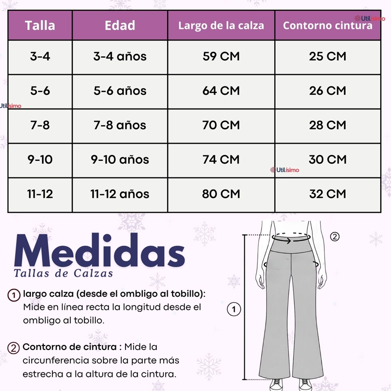 PANTALON PALAZZO NIÑA POLAR CON CHIPORRO ELASTICADA TERMICA GRIS MELANGE - 4