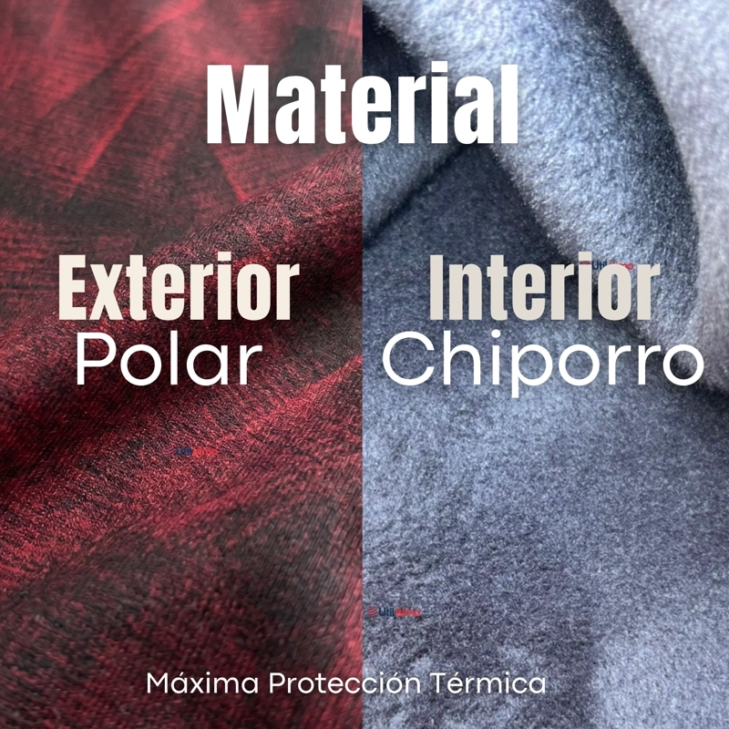 Pantalón Polar Con Chiporro Palazzo Mujer Calza Elasticada Térmica Burdeo - 6