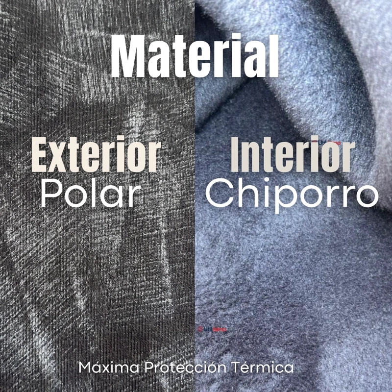 Pantalón Polar Con Chiporro Palazzo Mujer Calza Elasticada Térmica Negra - 6