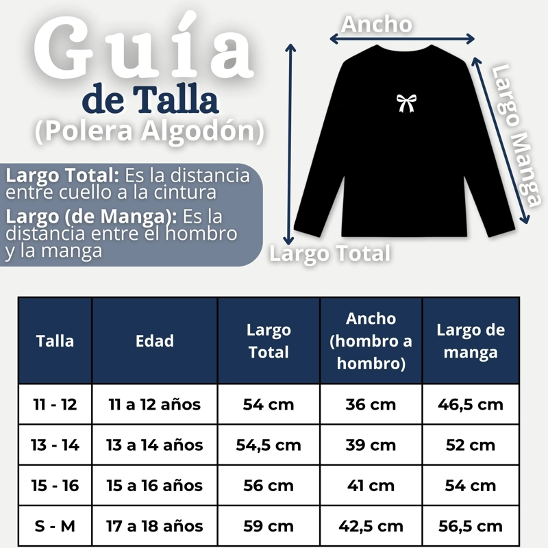 CAMISETA POLERA ALGODON BASICA CUELLO REDONDO PRIMERA CAPA MANGA LARGA COLORES SURTIDOS NEGRO BLANCO - 4
