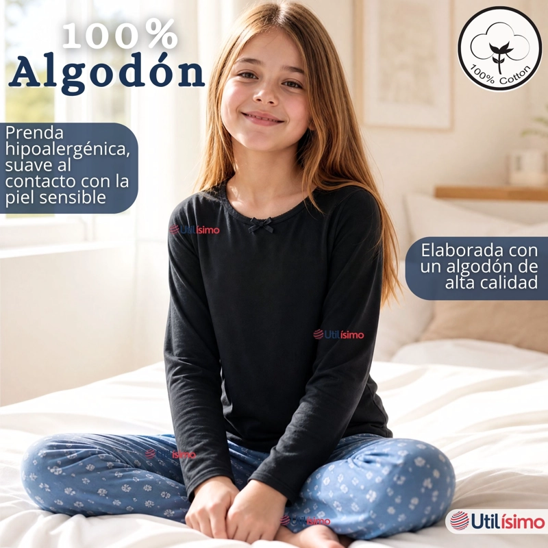 PACK 6 CAMISETAS POLERAS ALGODON BASICA CUELLO REDONDO PRIMERA CAPA MANGA LARGA COLORES SURTIDOS NEG - 3