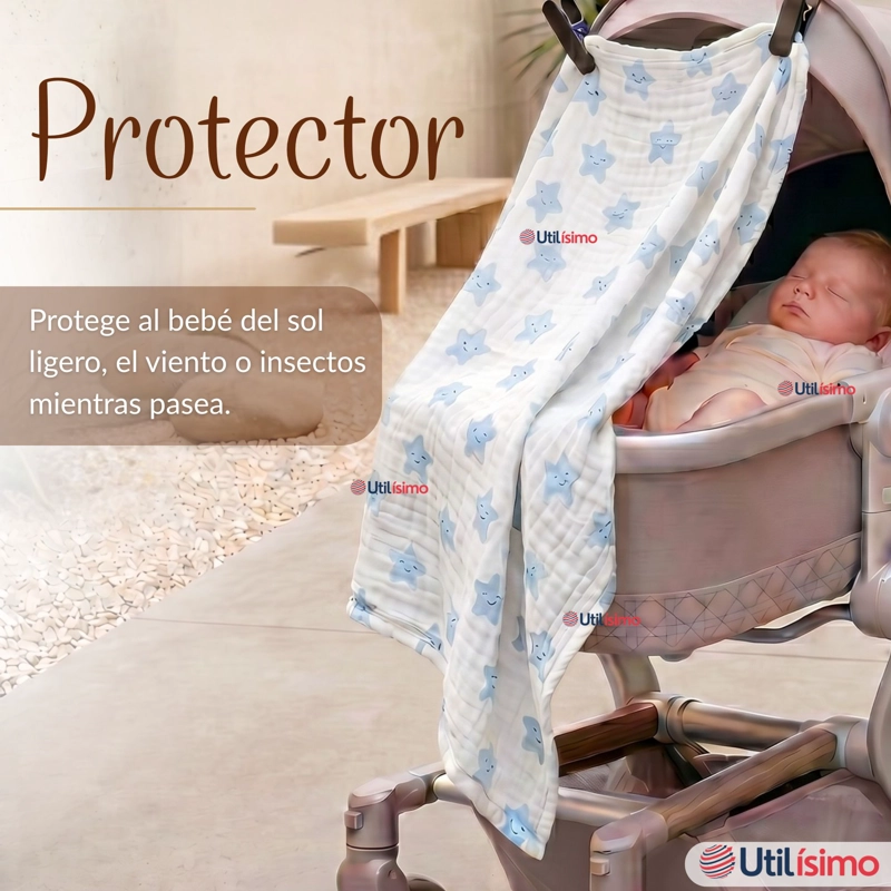 MANTA MUSELINA 70X 70 CM BEBE  NIÑO MULTIUSO 100% ALGODON COLORES SURTIDOS - 8