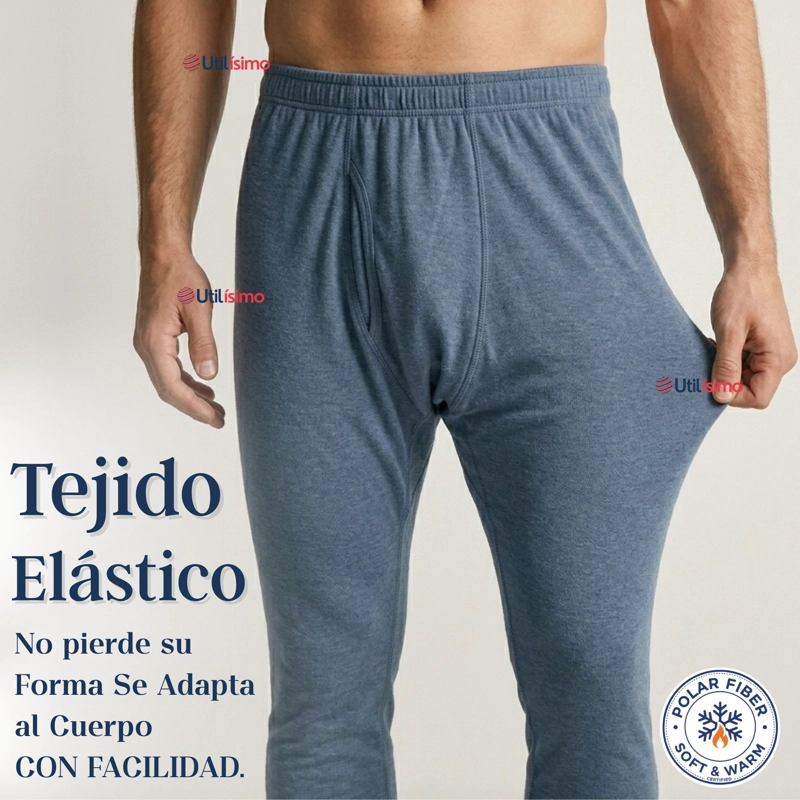 PACK 3 CALZONCILLOS LARGOS POLAR CALZA HOMBRE INVIERNO PRIMERA CAPA - 7