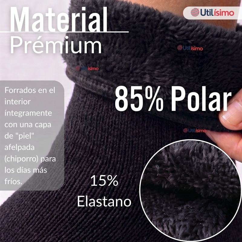 PACK 3 PARES CALCETINES CHIPORRO MUJER ULTRA TERMICO NEGRO INVIERNO POLAR - 5