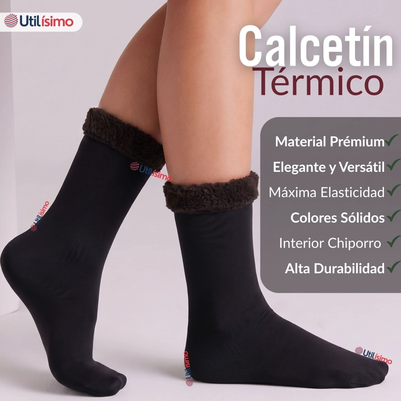 PACK 3 PARES CALCETINES CHIPORRO MUJER ULTRA TERMICO NEGRO INVIERNO POLAR - 3