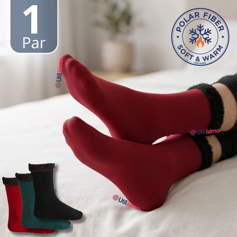 CALCETIN CHIPORRO MUJER SURTIDO ULTRA TERMICO INVIERNO POLAR UNICOLOR 1 PAR - 1
