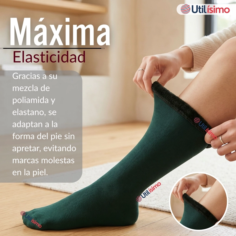 PACK 6 PARES CALCETINES CHIPORRO MUJER SURTIDOS ULTRA TERMICO INVIERNO POLAR UNICOLOR - 6