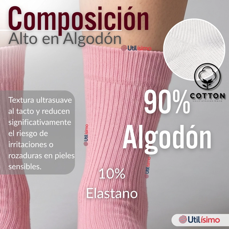 PACK 6 PARES CALCETINES DIABETICOS MUJER ALGODON SUAVE COLORES SURTIDOS PROTECCION - 6