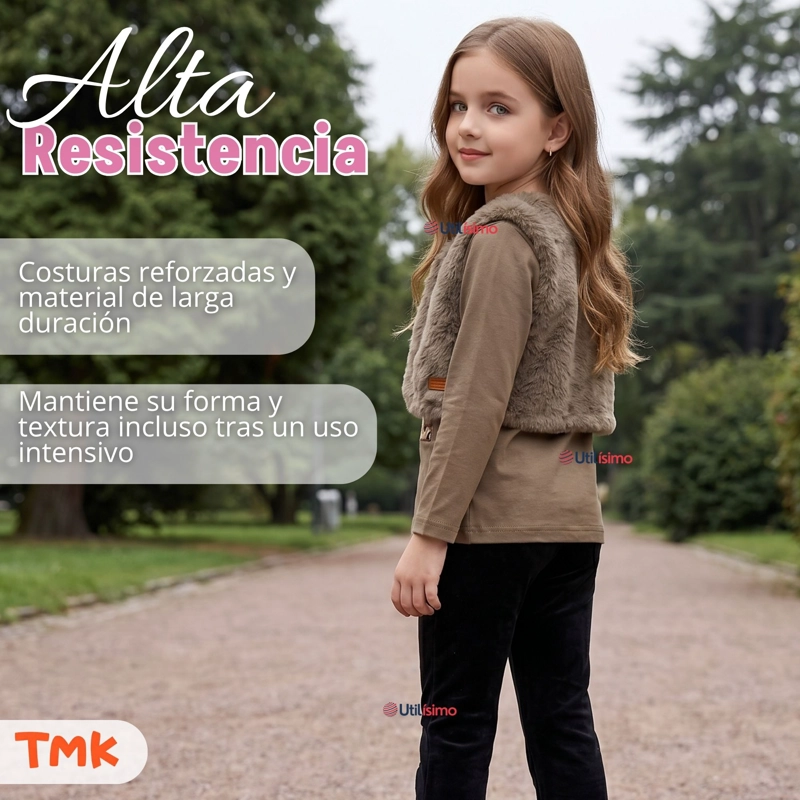CONJUNTO BUZO POLERA CHALECO 3 PIEZAS NIÑA TEDMIMAK PRETTY BEAR - 8