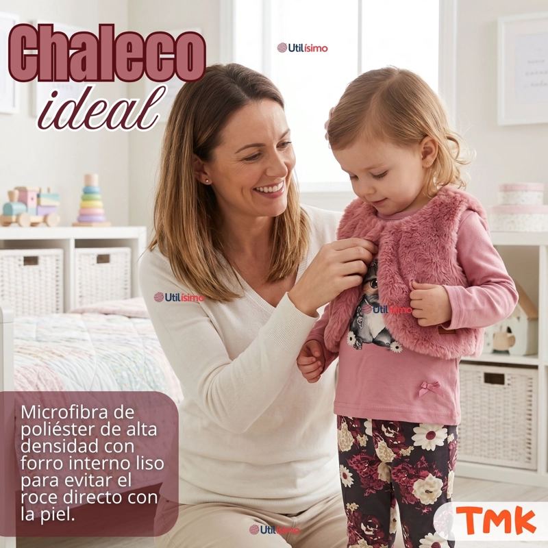 CONJUNTO BUZO POLERA CHALECO 3 PIEZAS NIÑA TEDMIMAK PRETTY FRIEND - 8