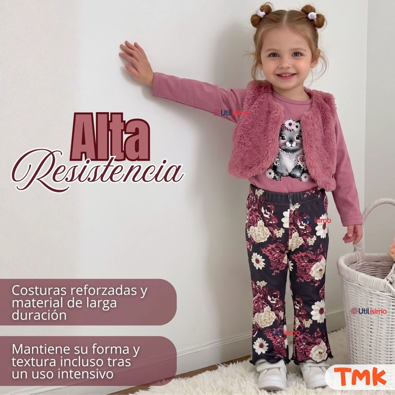 CONJUNTO BUZO POLERA CHALECO 3 PIEZAS NIÑA TEDMIMAK PRETTY FRIEND - 6