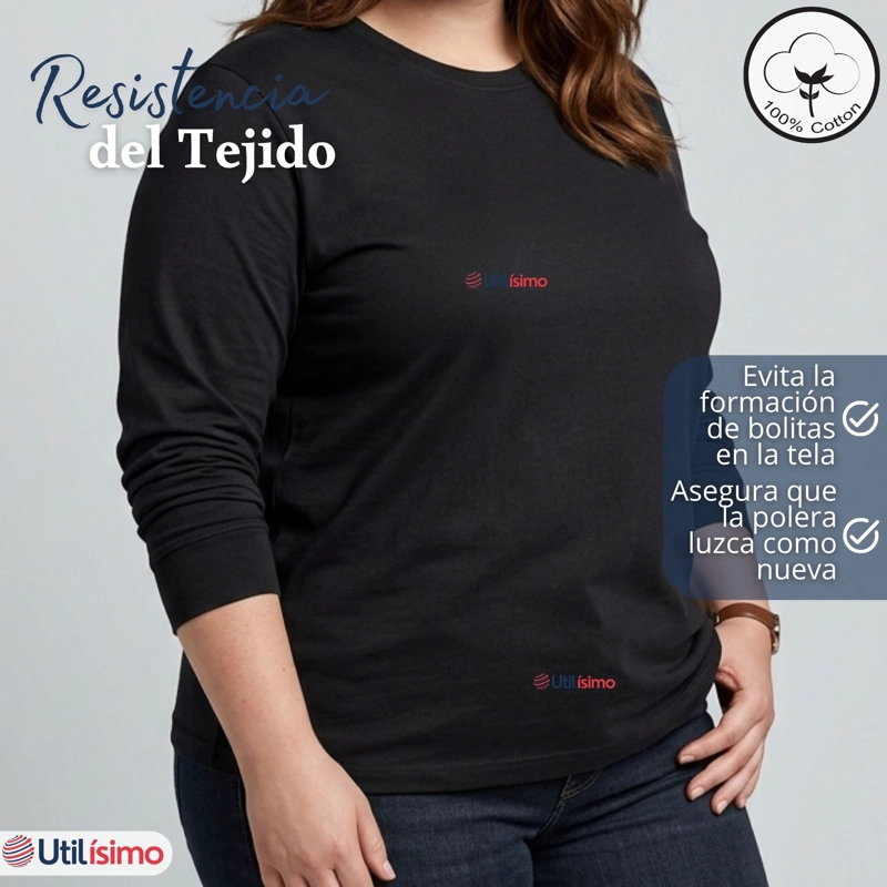PACK 3 CAMISETAS POLERAS ALGODON BASICO OVERSIZE MANGA LARGA PRIMERA CAPA MUJER - 8