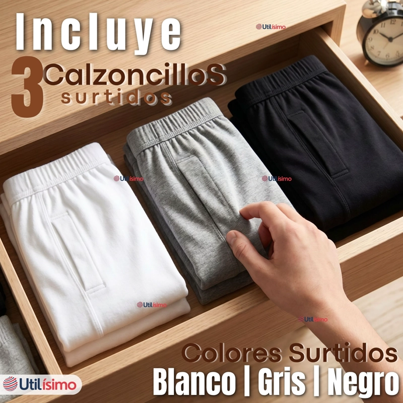 PACK 3 CALZONCILLOS LARGOS ALGODON CALZA INVIERNO PRIMERA CAPA JUVENIL - 2
