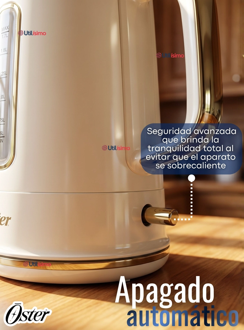 HERVIDOR ELECTRICO OSTER DE 1.7 LITROS PARA TE CAFE E INFUSIONES BVSTKT8107OM - 6