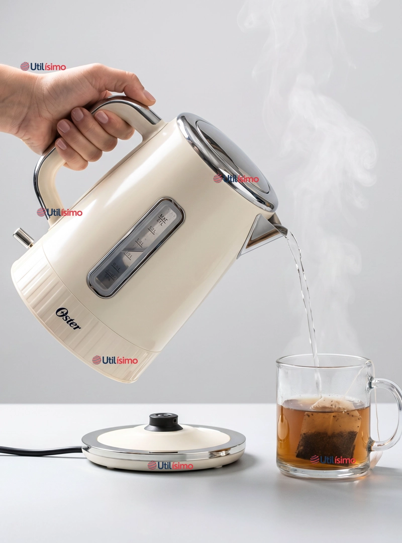 HERVIDOR ELECTRICO OSTER DE 1.7 LITROS PARA TE CAFE E INFUSIONES BVSTKT8107OM - 1