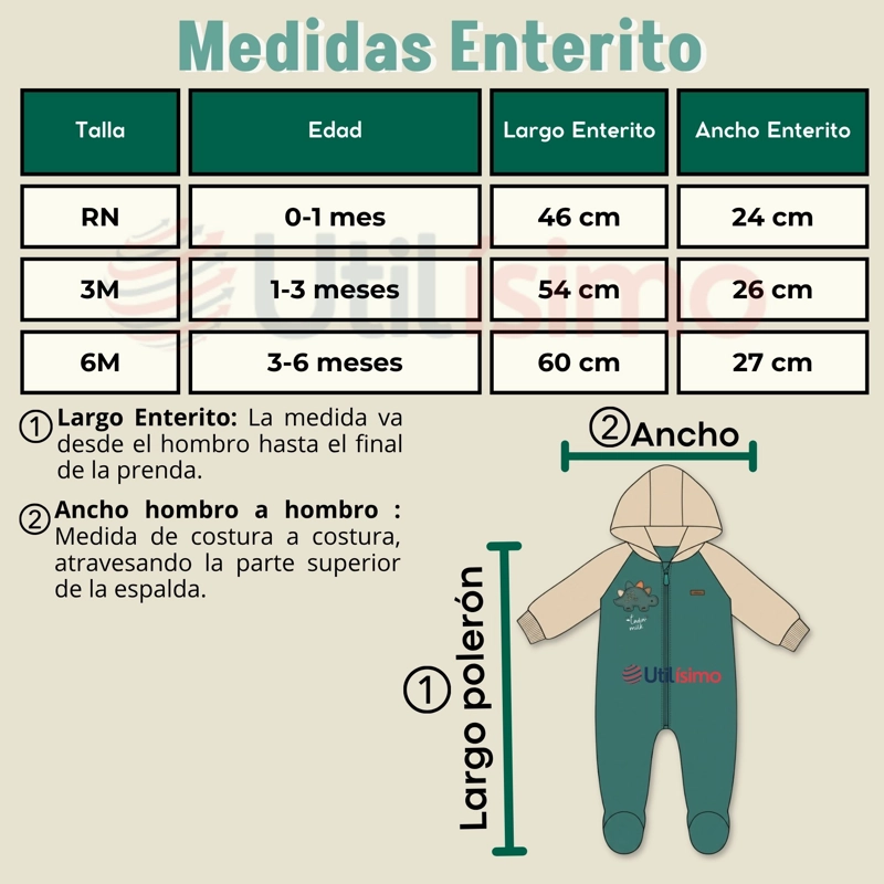 ENTERITO CON CAPUCHA TELA PLUSH VERDE DINOSAURIO BEBE NIÑO - 3