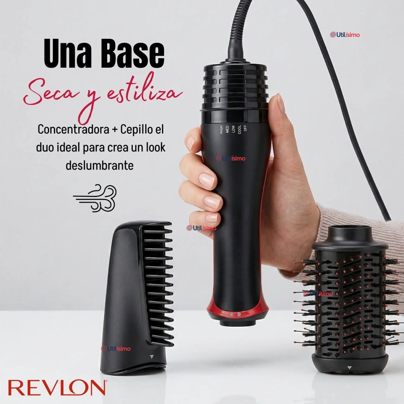 ONE STEP SECADOR ALISADOR VOLUMINIZADOR REVLON 1200W PLUS + - 9