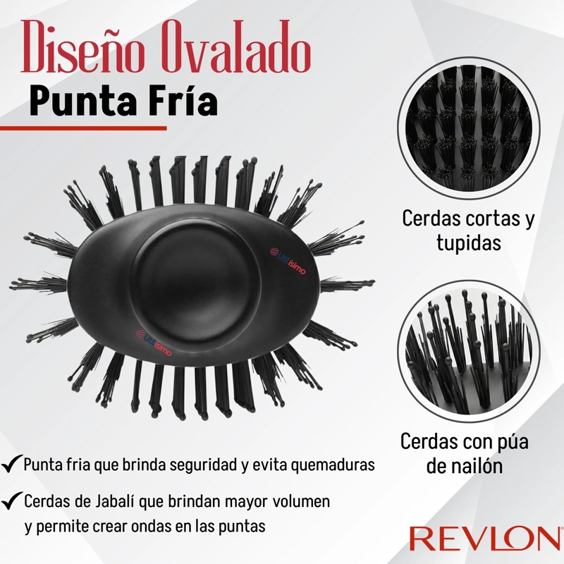 CEPILLO SECADOR ALISADOR DE CABELLO ONE STEP REVLON 800W TITANIUM - 7