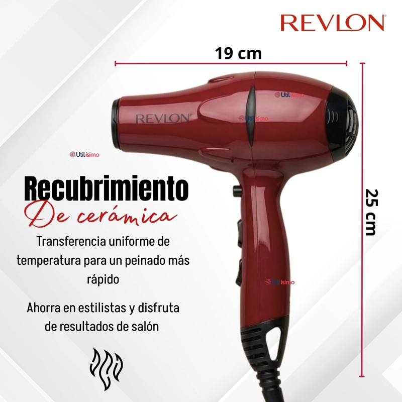 SET SECADOR Y PLANCHA ALISADORA PORTATIL REVLON 2000W - 3