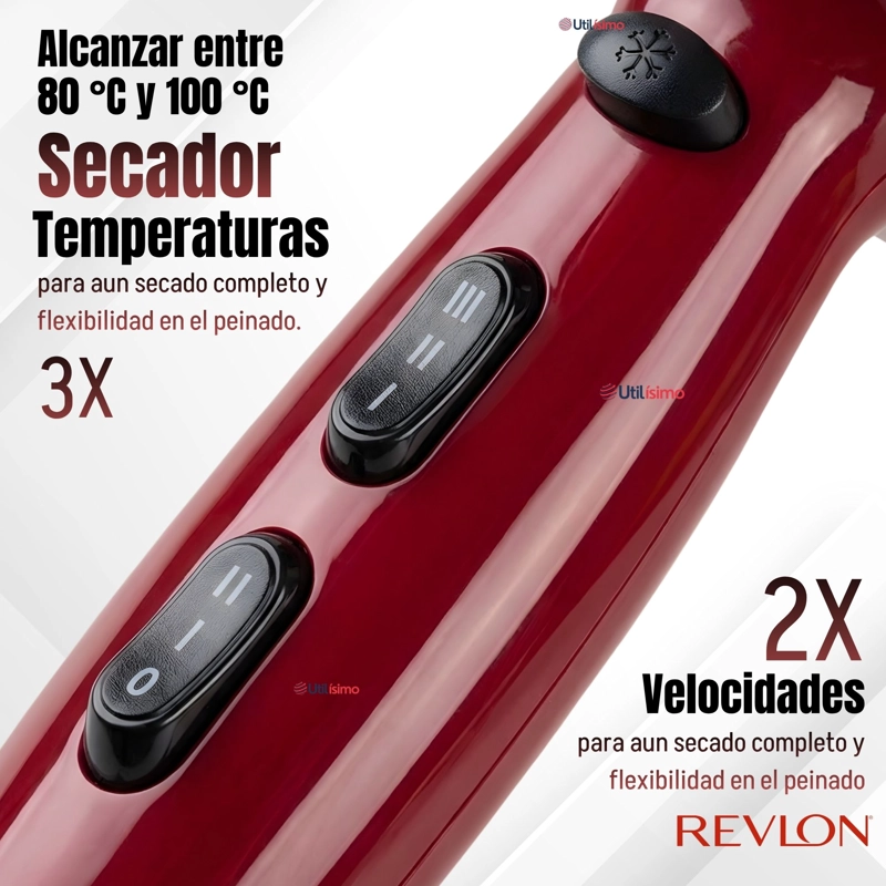 SET SECADOR Y PLANCHA ALISADORA PORTATIL REVLON 2000W - 4