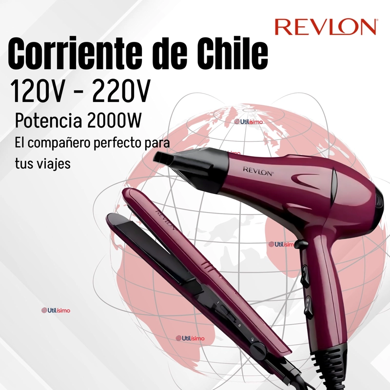 SET SECADOR Y PLANCHA ALISADORA PORTATIL REVLON 2000W - 7