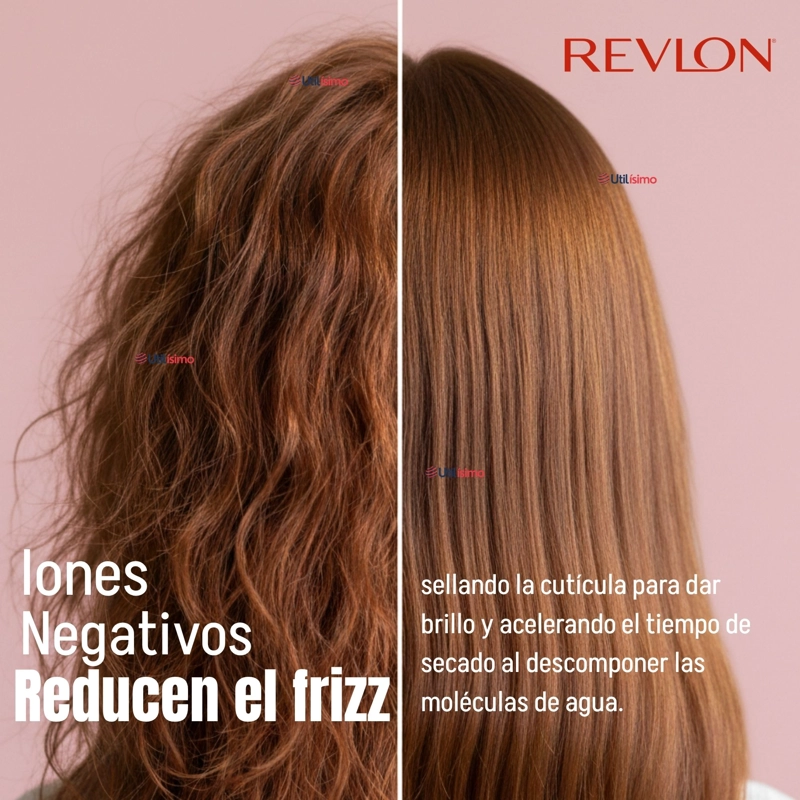 SECADOR DE CABELLO COMPACTO IONICO REVLON 1875W ROSA - 5