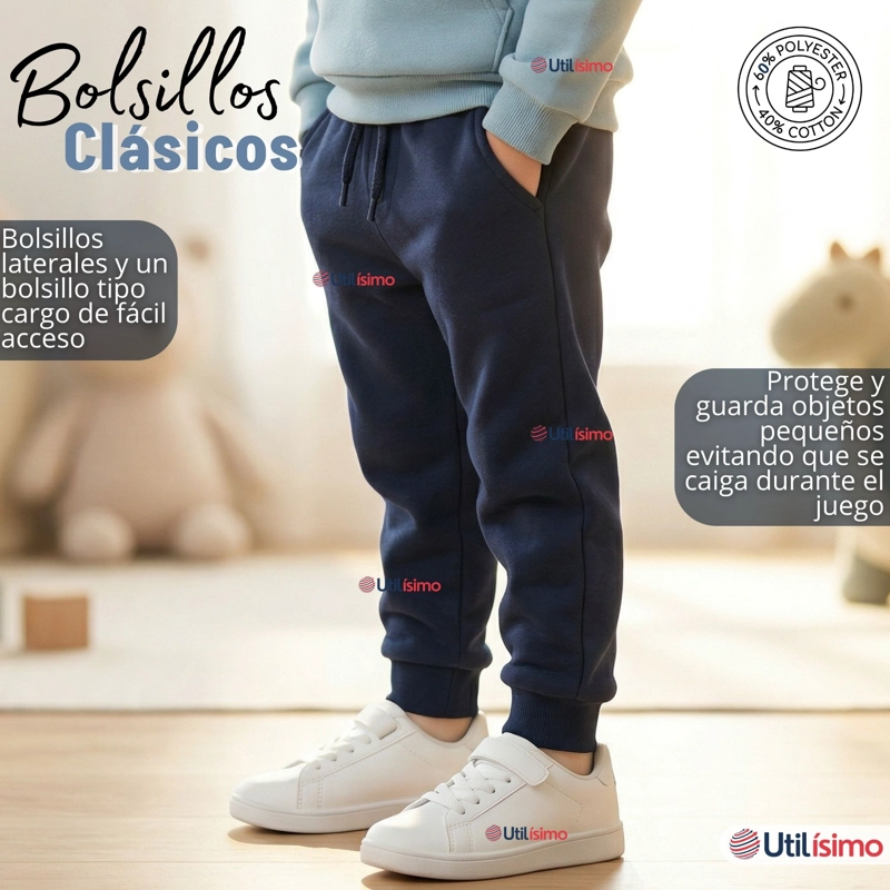 CONJUNTO 2 PIEZAS BUZO PANTALON Y POLERON CON CAPUCHA AZUL DINOSAURIO NIÑO - 7