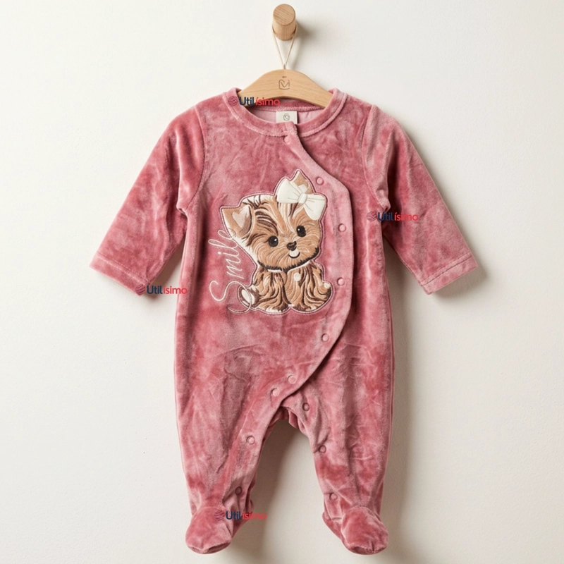ENTERITO TELA PLUSH ROSADO BEBE NIÑA - 1