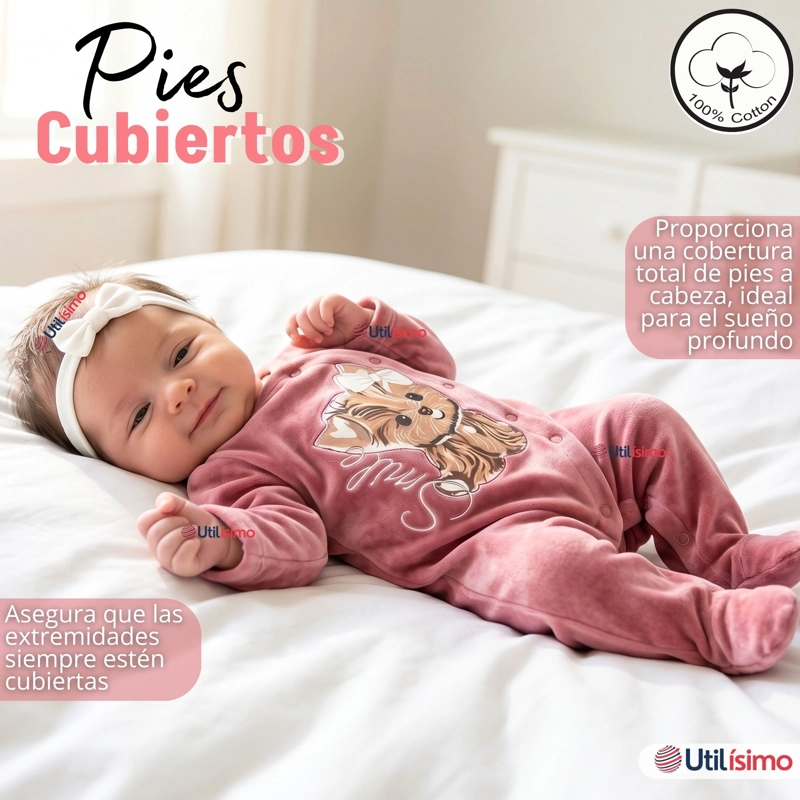 ENTERITO TELA PLUSH ROSADO BEBE NIÑA - 8