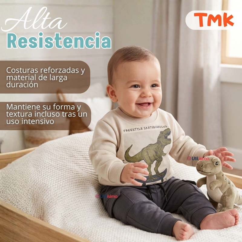 CONJUNTO BUZO POLERON 2 PIEZAS BEBE NIÑO DINO STREET - 8