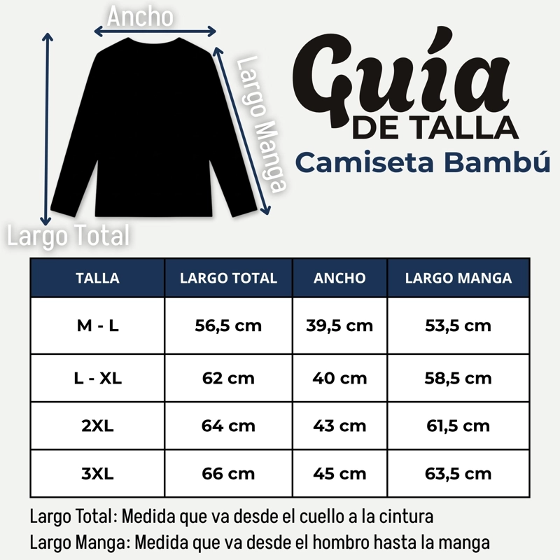 CAMISETA POLERA BAMBU PRIMERA CAPA MANGA LARGA BLANCO NEGRO MUJER - 3