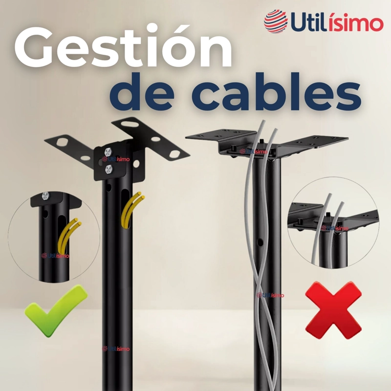 SOPORTE TV PARED TECHO AJUSTABLE 68KG 32 A 85 PULGADAS - 8