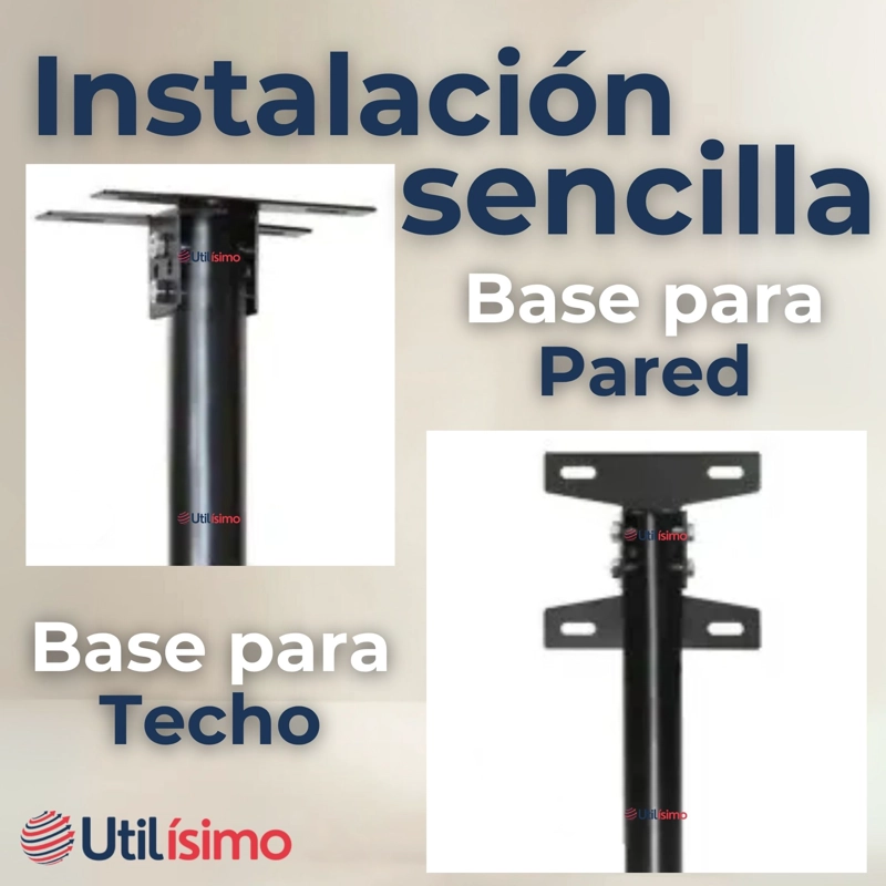 SOPORTE TV PARED TECHO AJUSTABLE 68KG 32 A 85 PULGADAS - 9