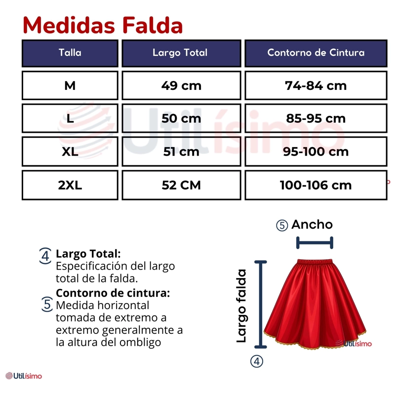 TRAJE TIRANA DIABLADA ROJO 3 PIEZAS MUJER BAILE TIPICO FIESTAS PATRIAS - 4