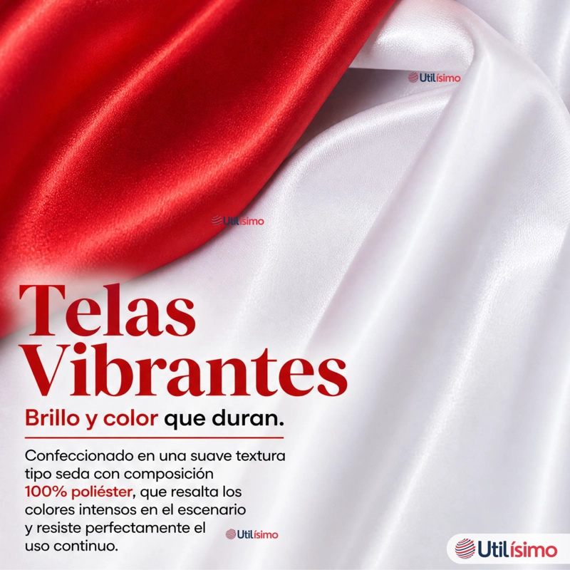 TRAJE TIRANA DIABLADA ROJO 3 PIEZAS MUJER BAILE TIPICO FIESTAS PATRIAS - 6