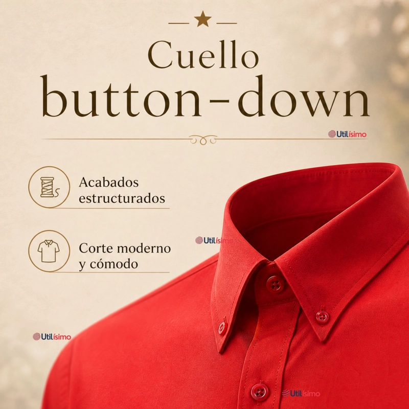 CAMISA ROJA HUASO HOMBRE CLASICA REGULAR FIT MANGA LARGA FIESTAS PATRIAS - 9