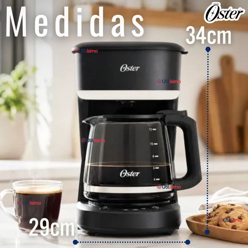 CAFETERA DE GOTEO OSTER® DE 12 TAZAS PROGRAMABLE CON FILTRO REUTILIZABLE NEGRO BVSTDCP121B - 4