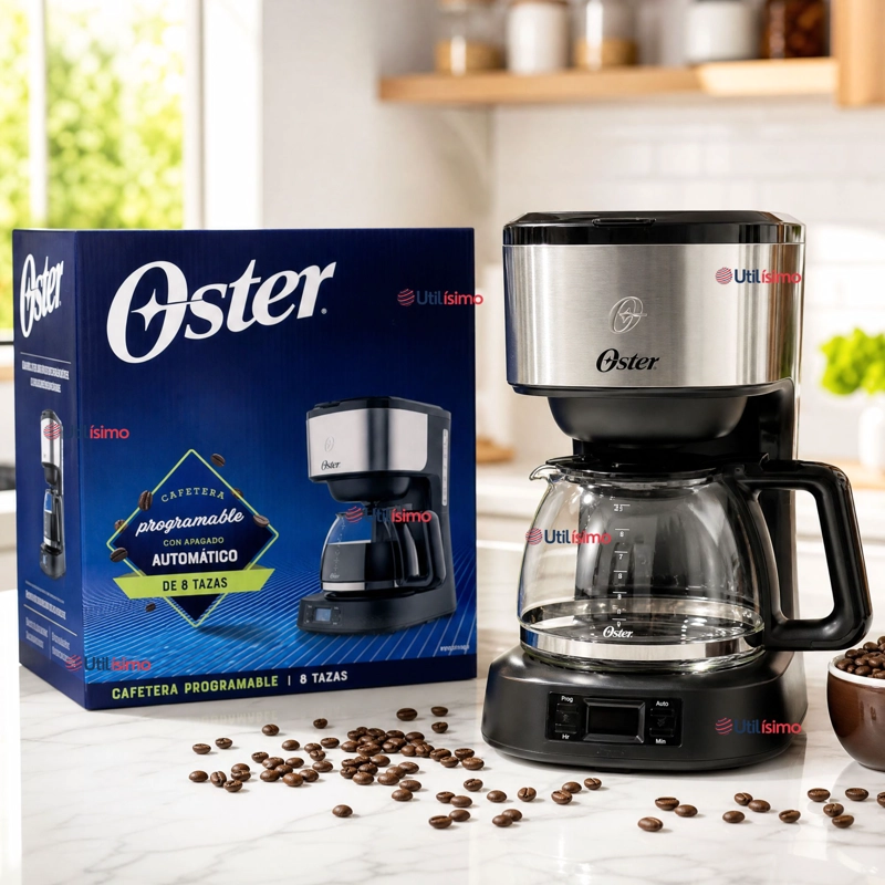 CAFETERA PROGRAMABLE OSTER® 8 TAZAS EN ACERO INOXIDABLE BVSTDC10SS - 1