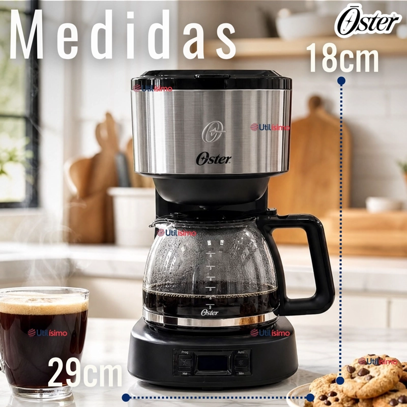 CAFETERA PROGRAMABLE OSTER® 8 TAZAS EN ACERO INOXIDABLE BVSTDC10SS - 4