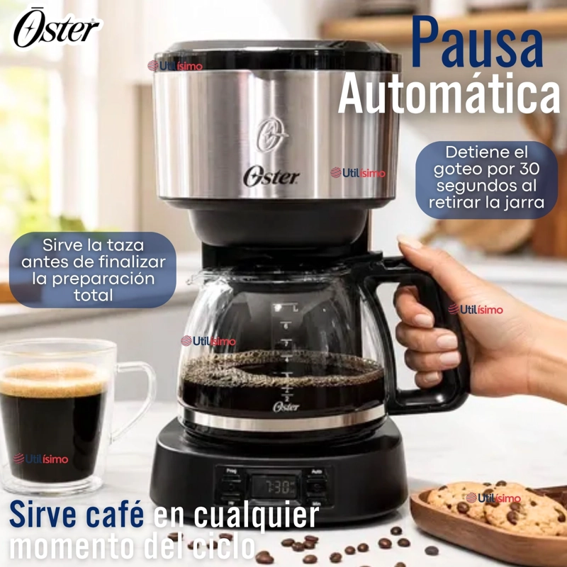 CAFETERA PROGRAMABLE OSTER® 8 TAZAS EN ACERO INOXIDABLE BVSTDC10SS - 9