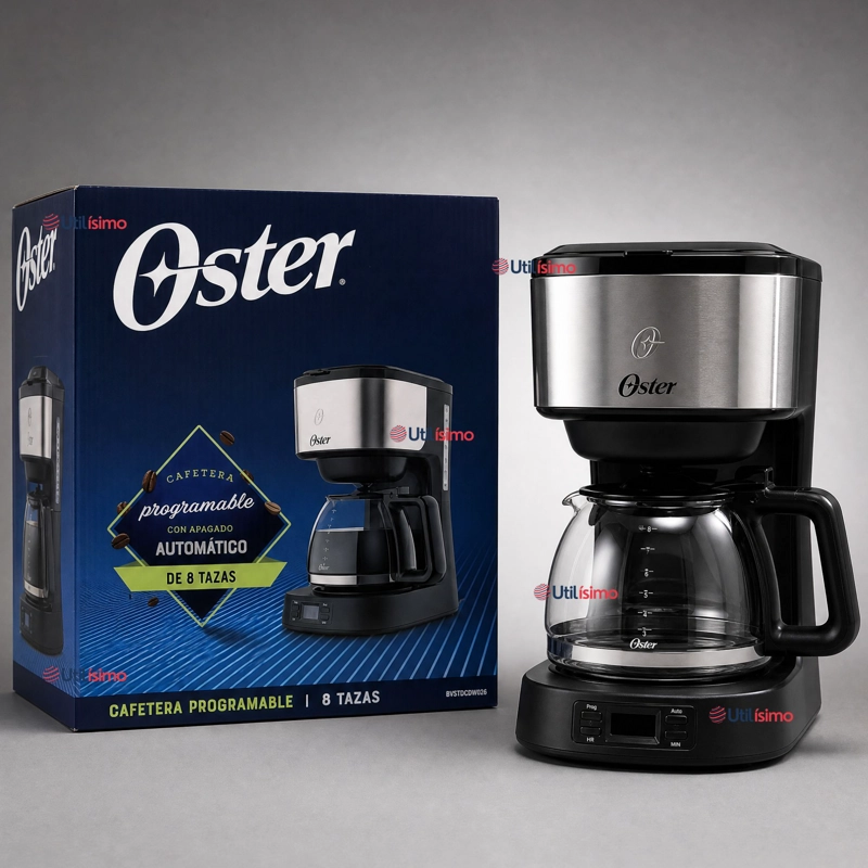 CAFETERA PROGRAMABLE OSTER® 8 TAZAS EN ACERO INOXIDABLE BVSTDC10SS - 1