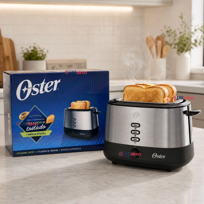 TOSTADOR OSTER® 2 REBANADAS EN ACERO INOXIDABLE TSSTTR500 800W - 1