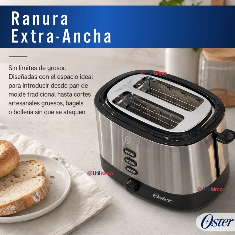 TOSTADOR OSTER® 2 REBANADAS EN ACERO INOXIDABLE TSSTTR500 800W - 7