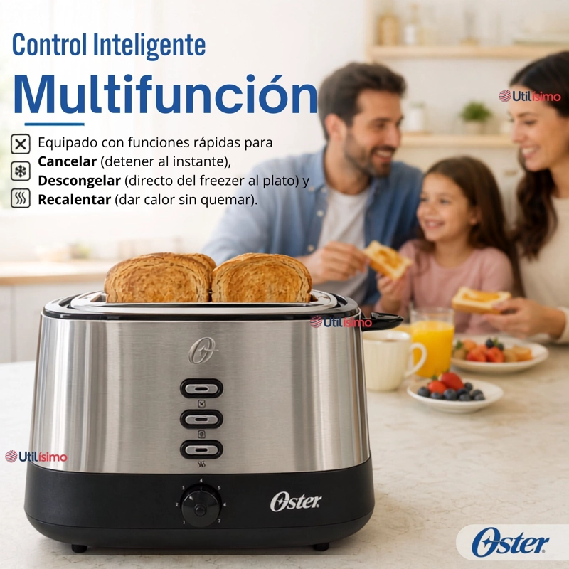 TOSTADOR OSTER® 2 REBANADAS EN ACERO INOXIDABLE TSSTTR500 800W - 5