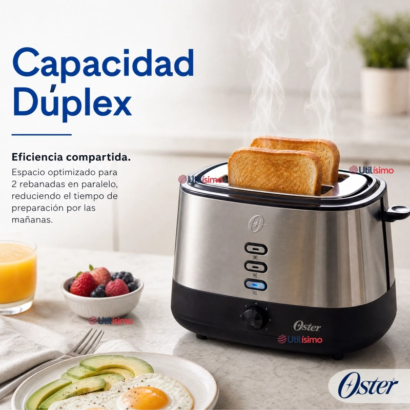 TOSTADOR OSTER® 2 REBANADAS EN ACERO INOXIDABLE TSSTTR500 800W - 9