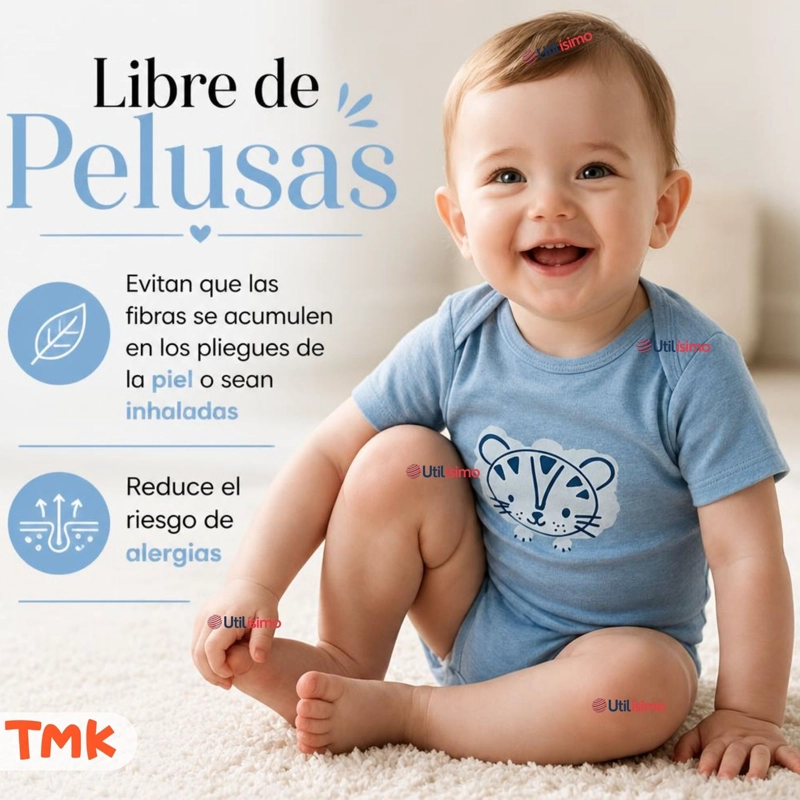 PACK 5 BODYS MANGA CORTA 100% ALGODON TEDMIMAK NIÑO BLUE JUNGLE - 9