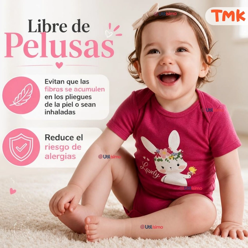 PACK 5 BODYS MANGA CORTA 100% ALGODON TEDMIMAK NIÑA BUNNY BLOSSOM - 8