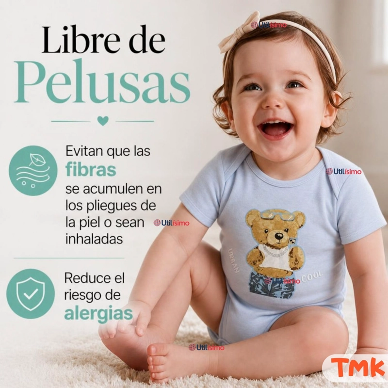 PACK 5 BODYS MANGA CORTA 100% ALGODON TEDMIMAK NIÑA CUDDLY BEARS - 9