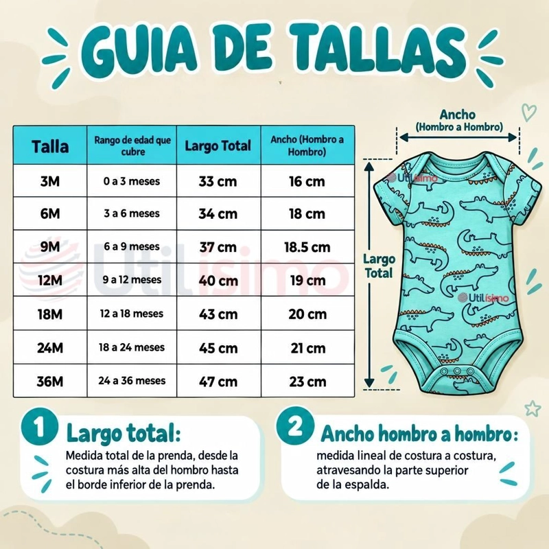 PACK 5 BODYS MANGA CORTA 100% ALGODON TEDMIMAK BEBE NIÑO ANIMALS - 3