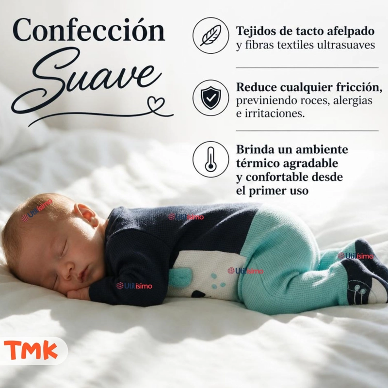 ENTERITO 100% ALGODON BEBE NIÑO TEDMIMAK - 5
